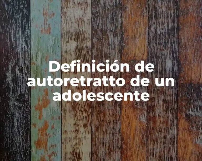 Definición de autoretratto de un adolescente