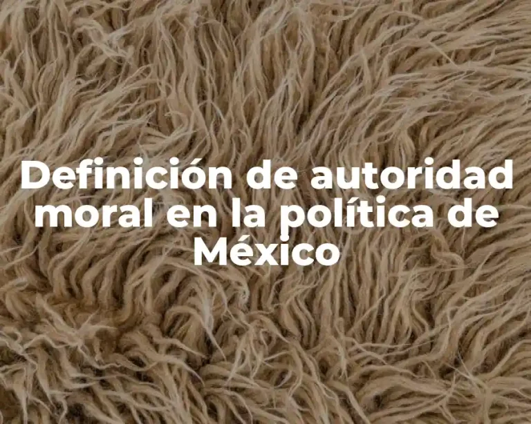 Definición de autoridad moral en la política de México