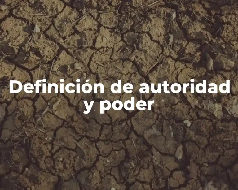 Definición de autoridad y poder