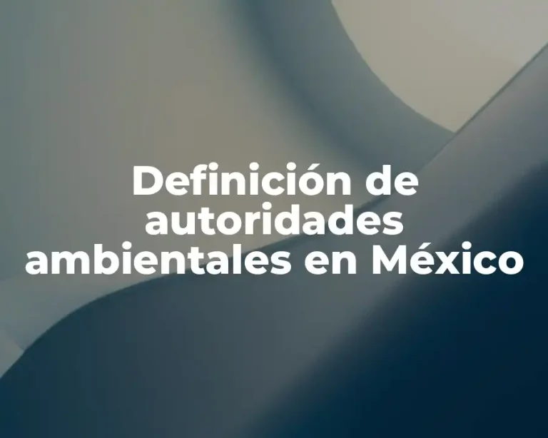 Definición de autoridades ambientales en México