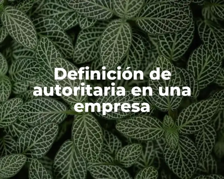 Definición de autoritaria en una empresa
