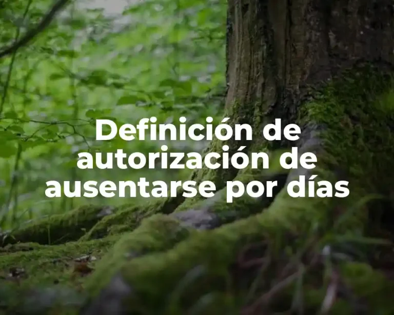 Definición de autorización de ausentarse por días