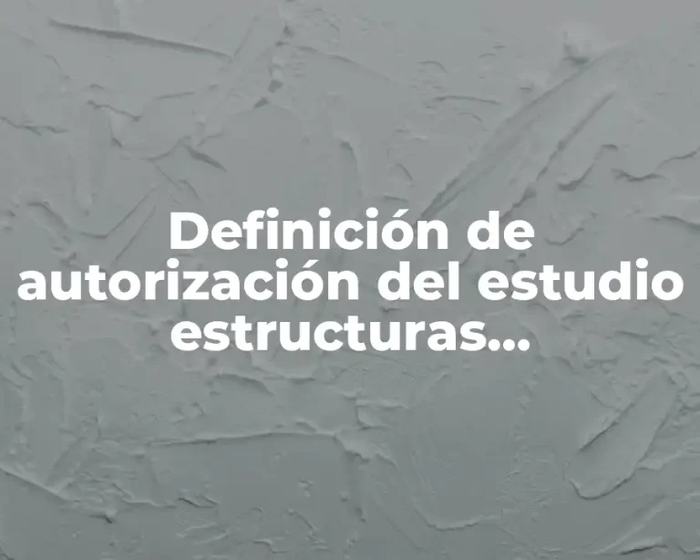 Definición de autorización del estudio estructuras organizacionales