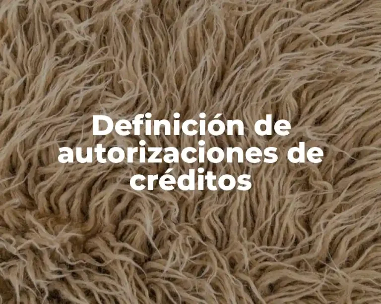 Definición de autorizaciones de créditos