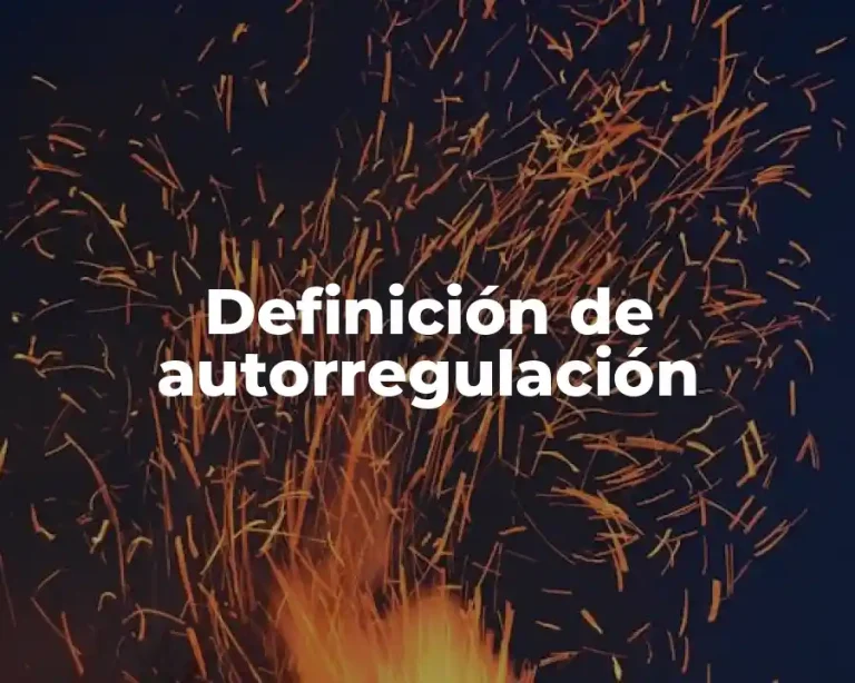 Definición de autorregulación
