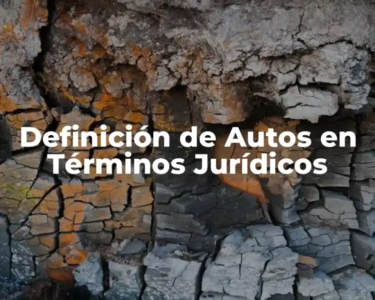 Definición de Autos en Términos Jurídicos