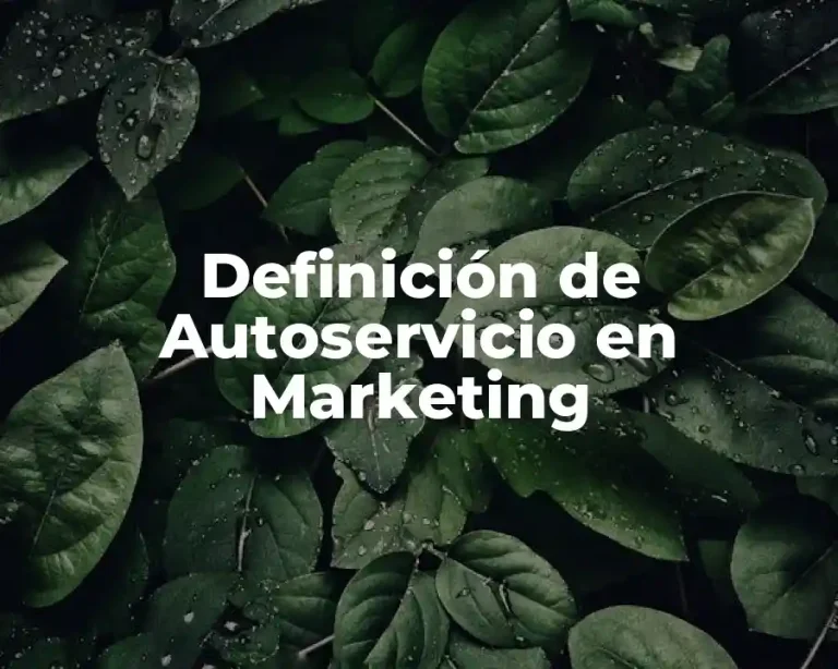 Definición de Autoservicio en Marketing