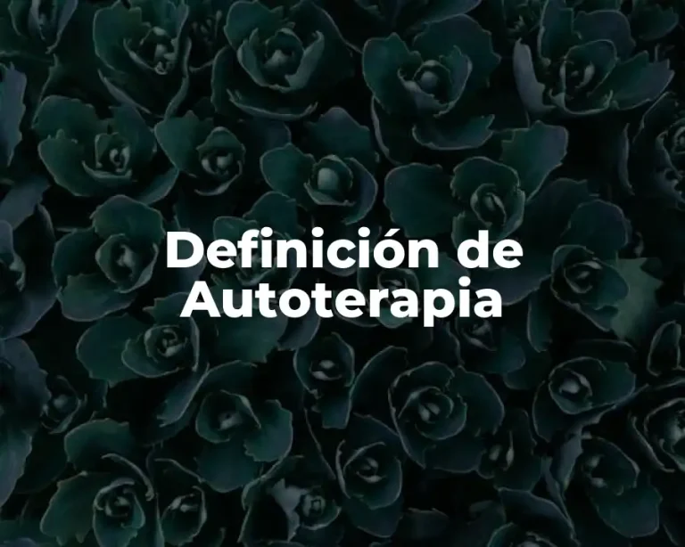 Definición de Autoterapia