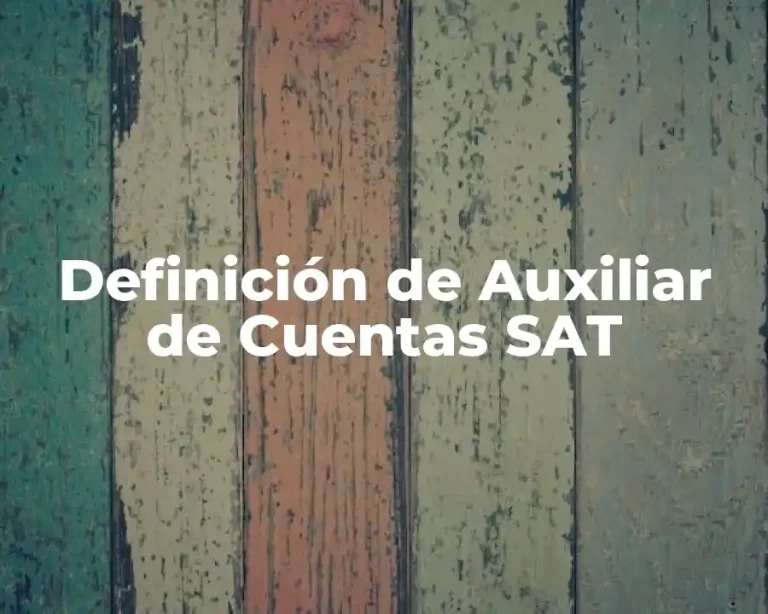 Definición de Auxiliar de Cuentas SAT