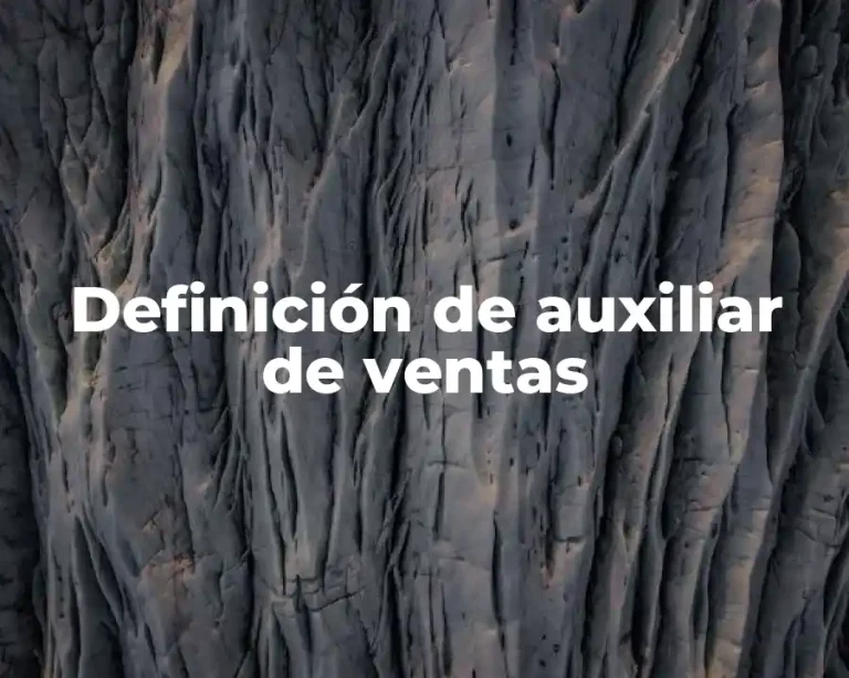 Definición de auxiliar de ventas