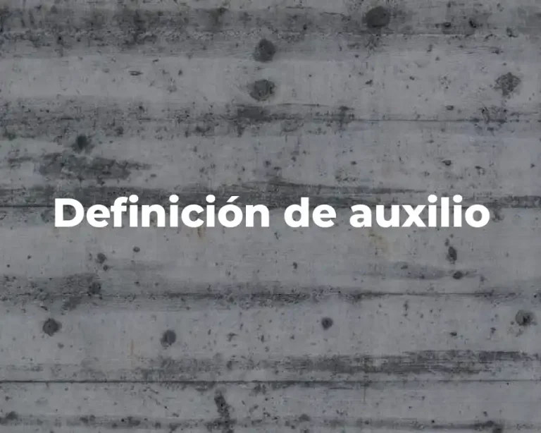 Definición de auxilio