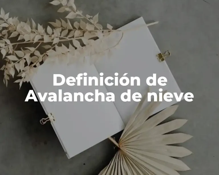 Definición de Avalancha de nieve