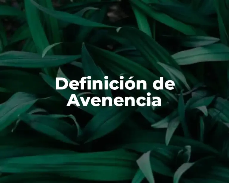Definición de Avenencia