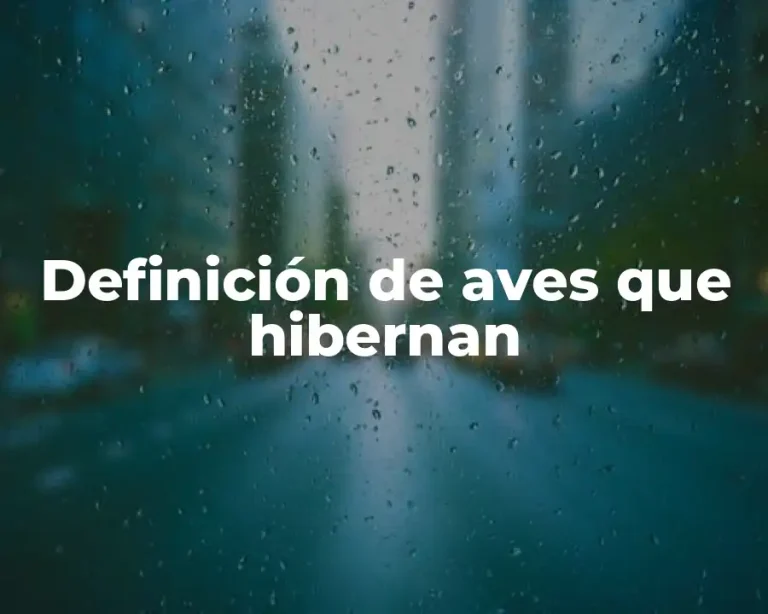 Definición de aves que hibernan