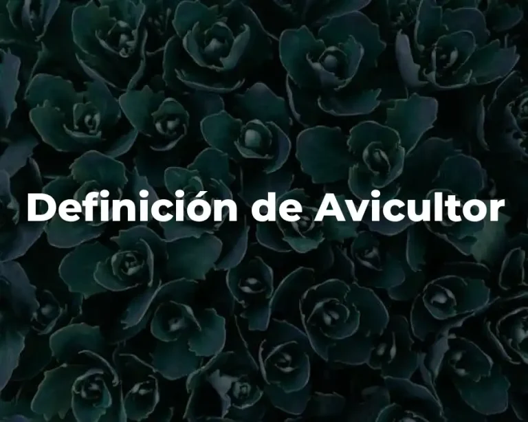 Definición de Avicultor
