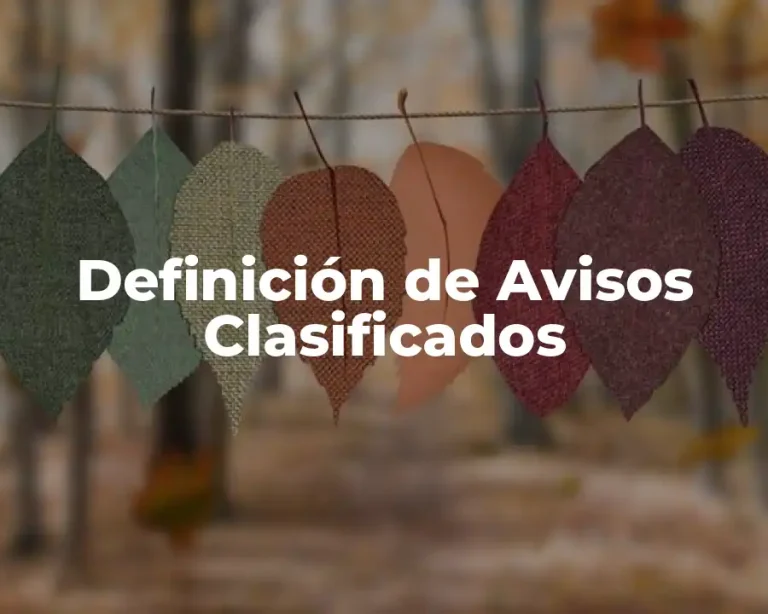 Definición de Avisos Clasificados