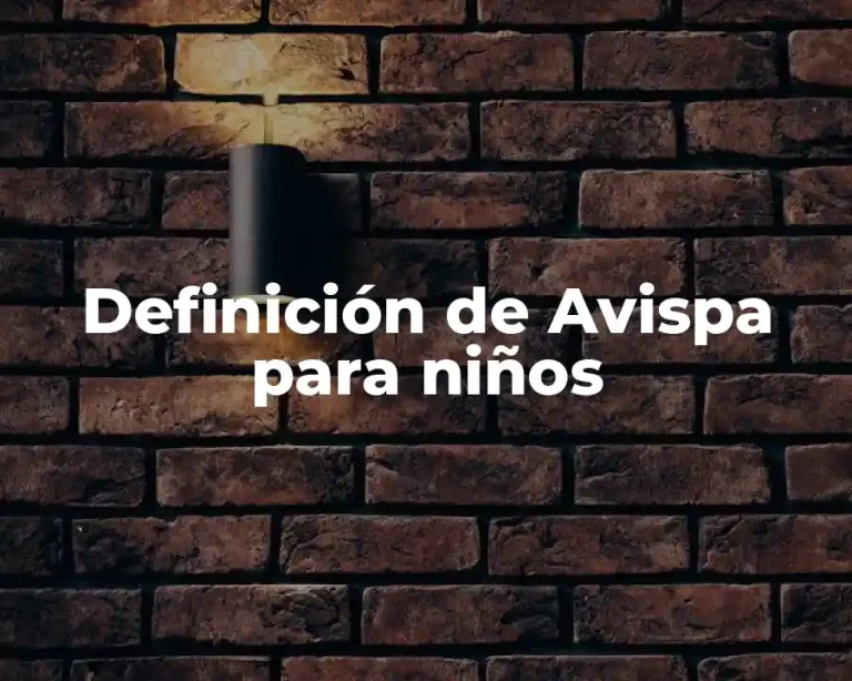 Definición de Avispa para niños