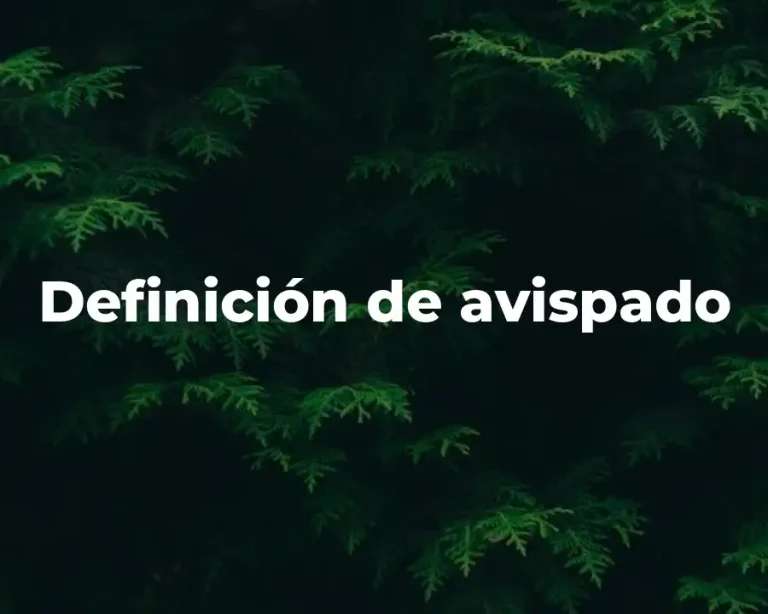 Definición de avispado