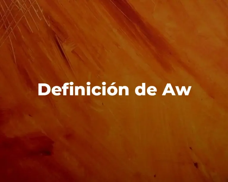 Definición de Aw