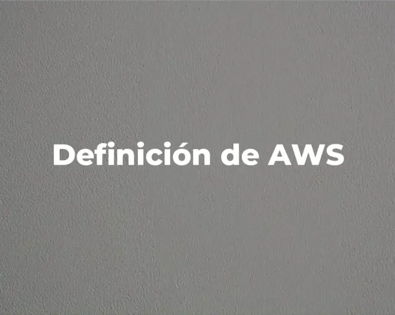 Definición de AWS