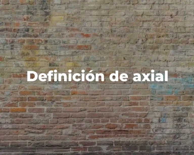 Definición de axial