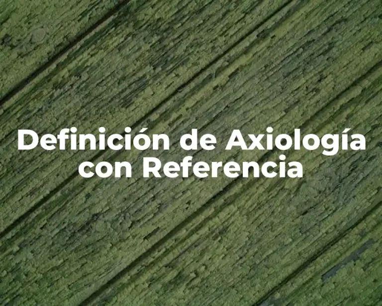 Definición de Axiología con Referencia
