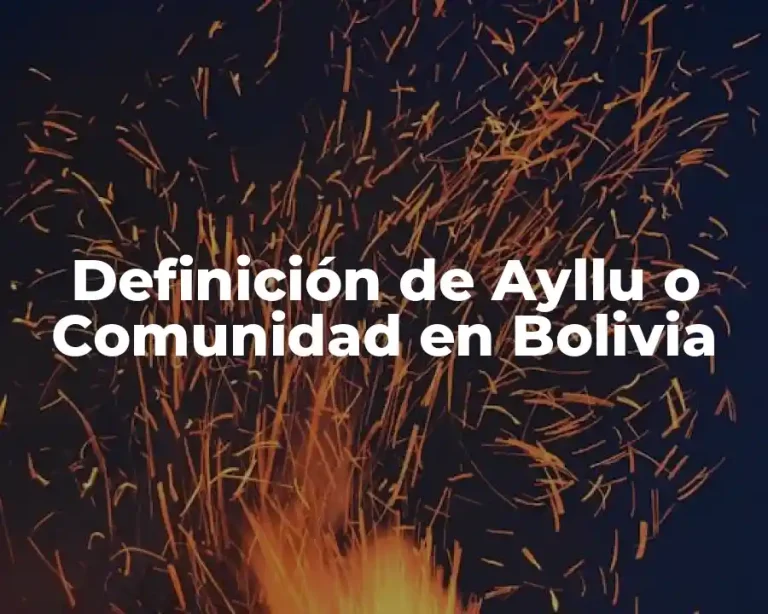 Definición de Ayllu o Comunidad en Bolivia