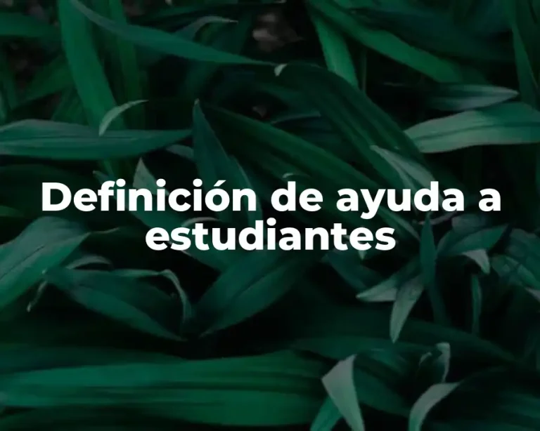 Definición de ayuda a estudiantes