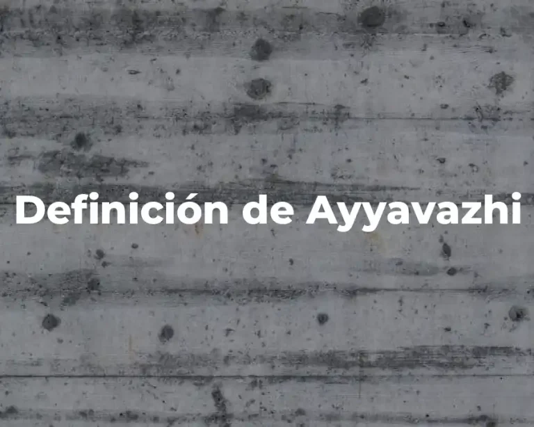 Definición de Ayyavazhi
