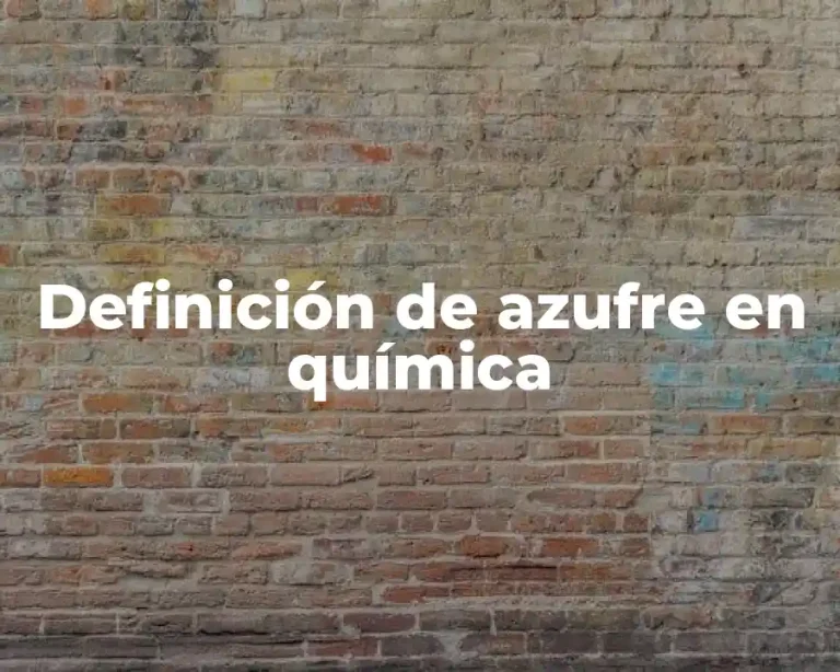 Definición de azufre en química