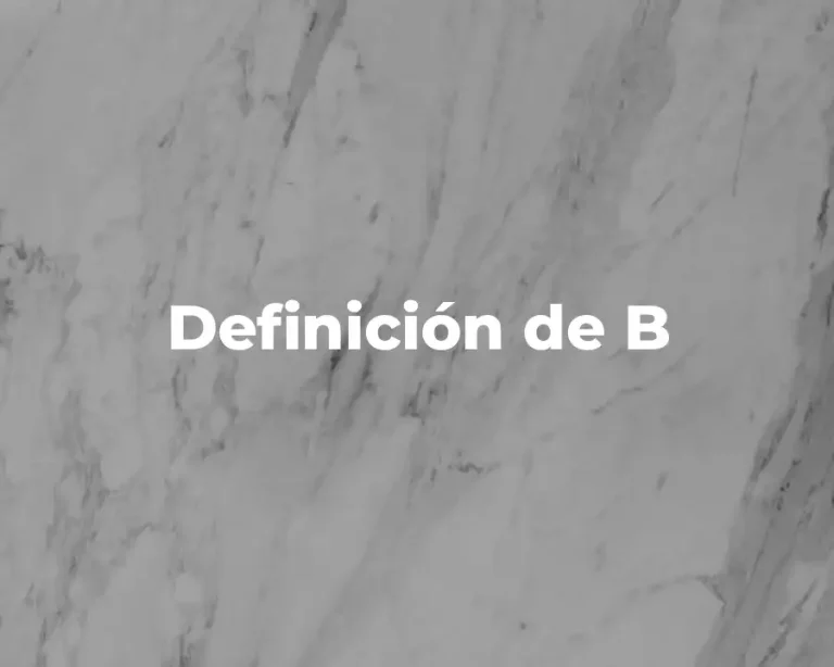 Definición de B
