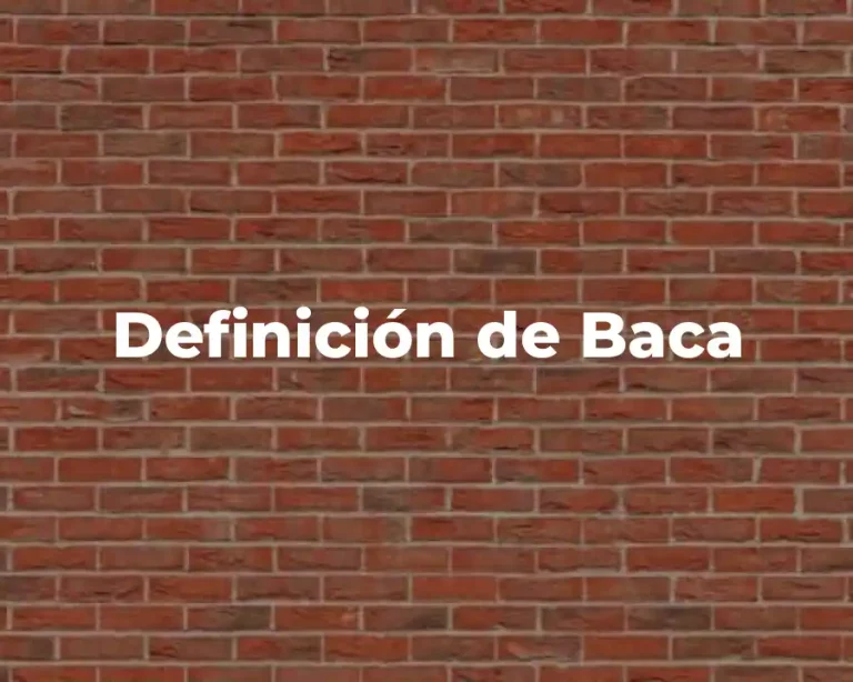 Definición de Baca
