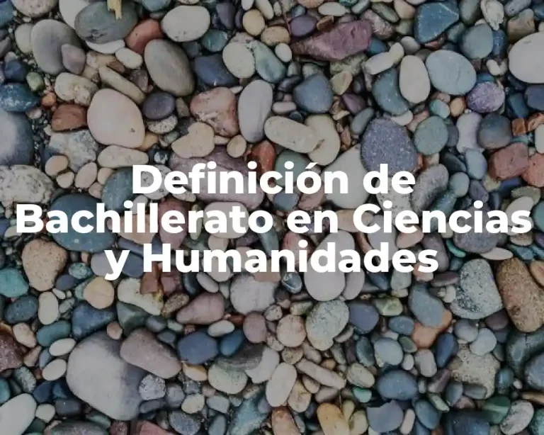 Definición de Bachillerato en Ciencias y Humanidades
