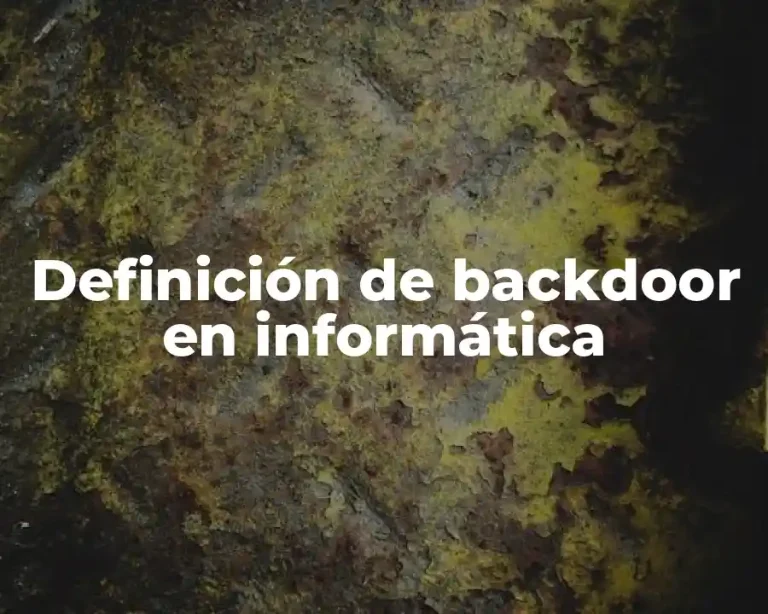Definición de backdoor en informática