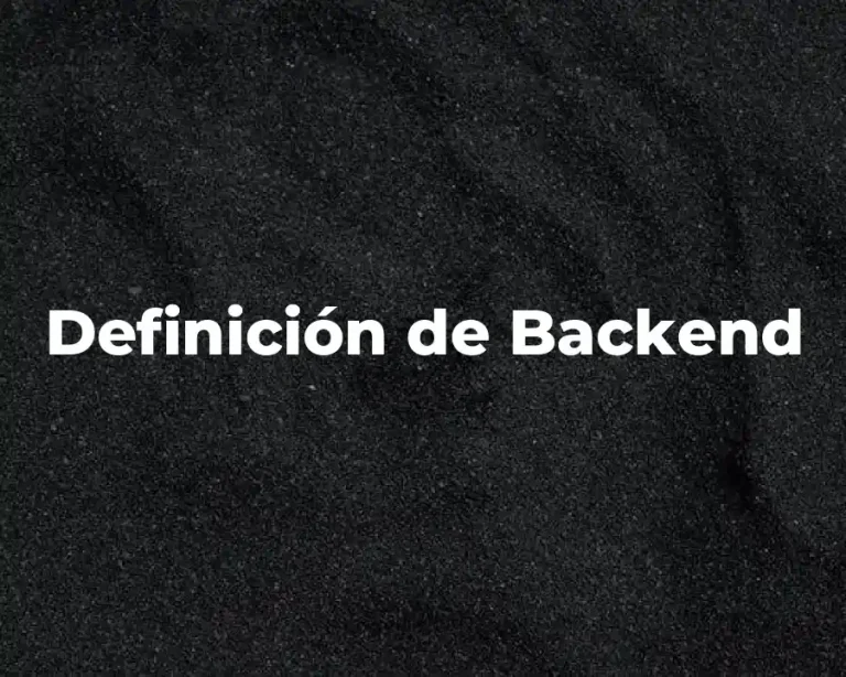 Definición de Backend