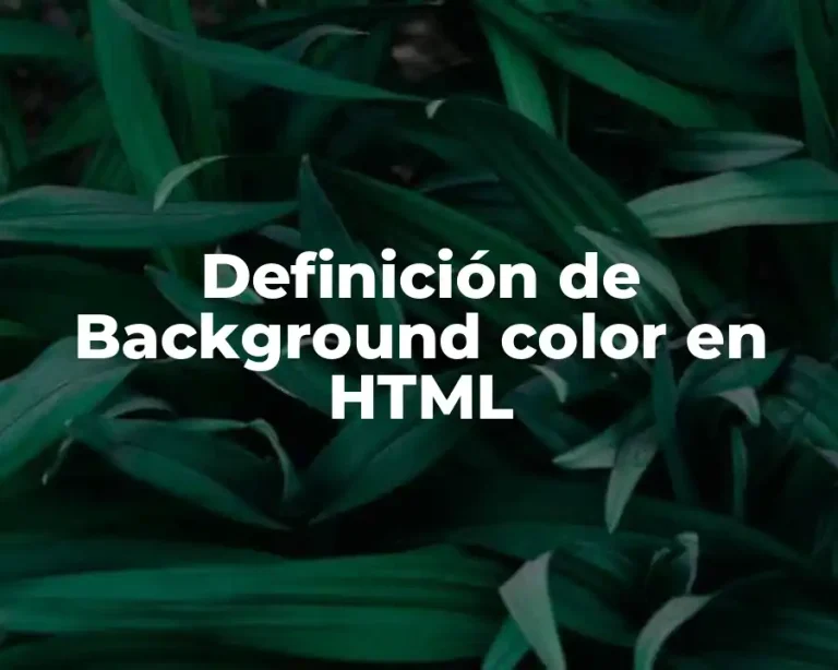 Definición de Background color en HTML