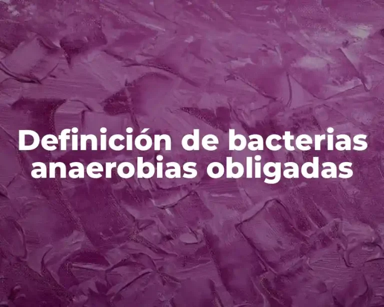 Definición de bacterias anaerobias obligadas