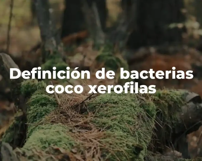 Definición de bacterias coco xerofilas