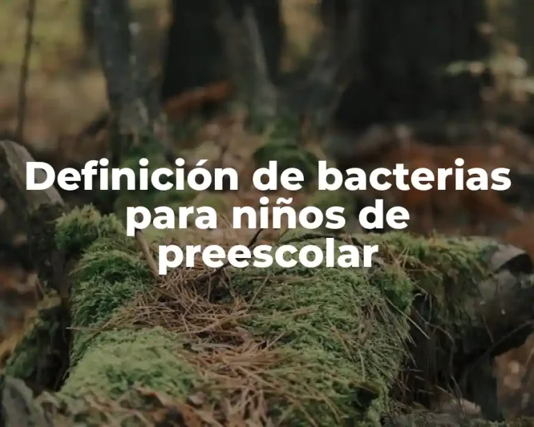 Definición de bacterias para niños de preescolar