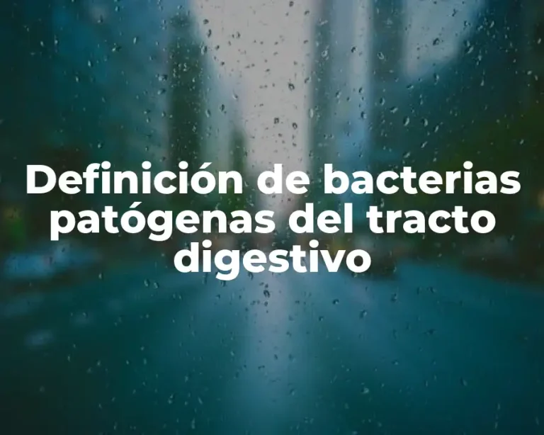 Definición de bacterias patógenas del tracto digestivo