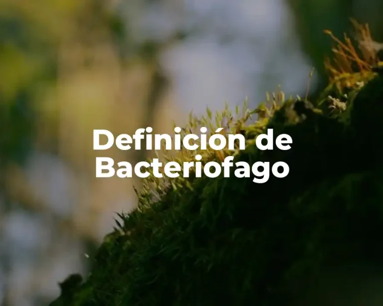Definición de Bacteriofago