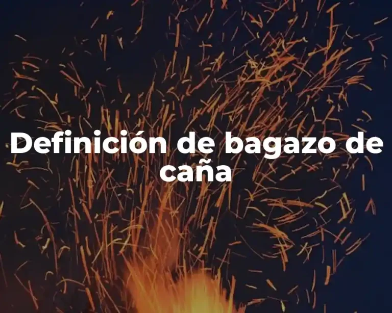 Definición de bagazo de caña