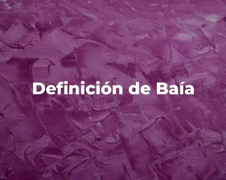 Definición de Baía