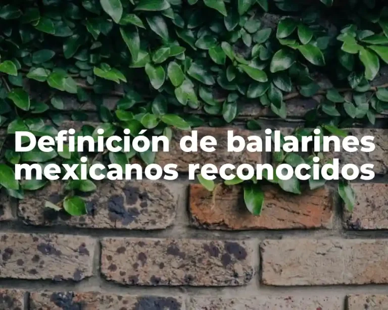 Definición de bailarines mexicanos reconocidos