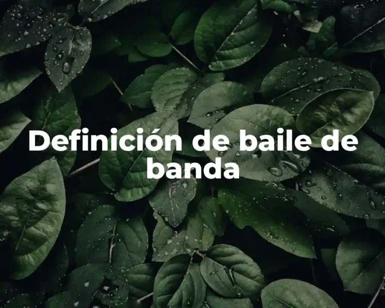 Definición de baile de banda