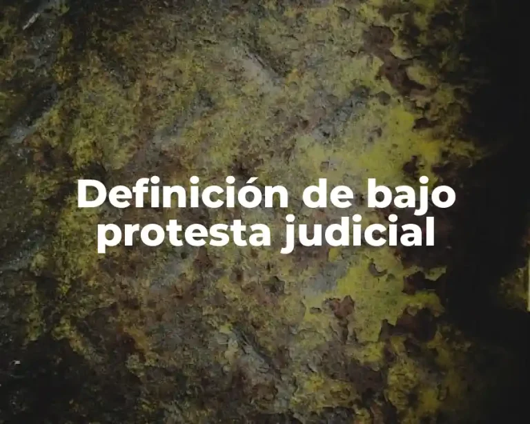 Definición de bajo protesta judicial