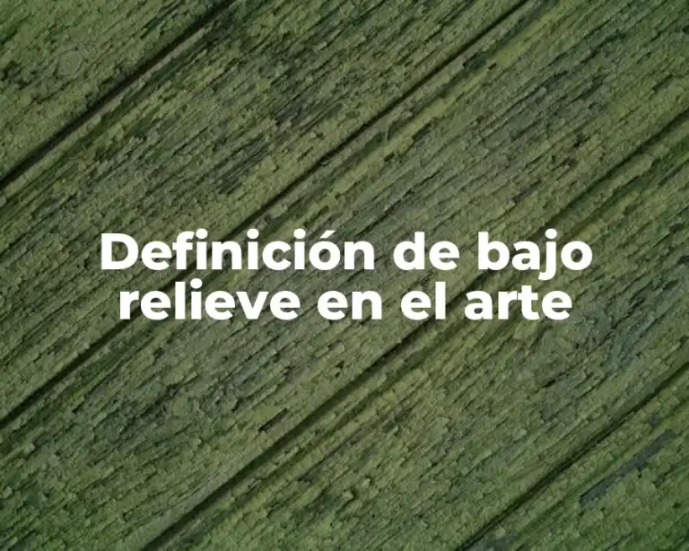 Definición de bajo relieve en el arte