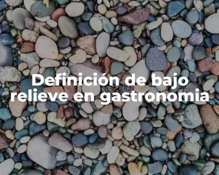 Definición de bajo relieve en gastronomia