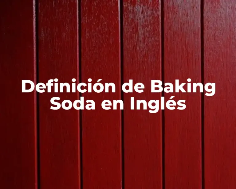 Definición de Baking Soda en Inglés