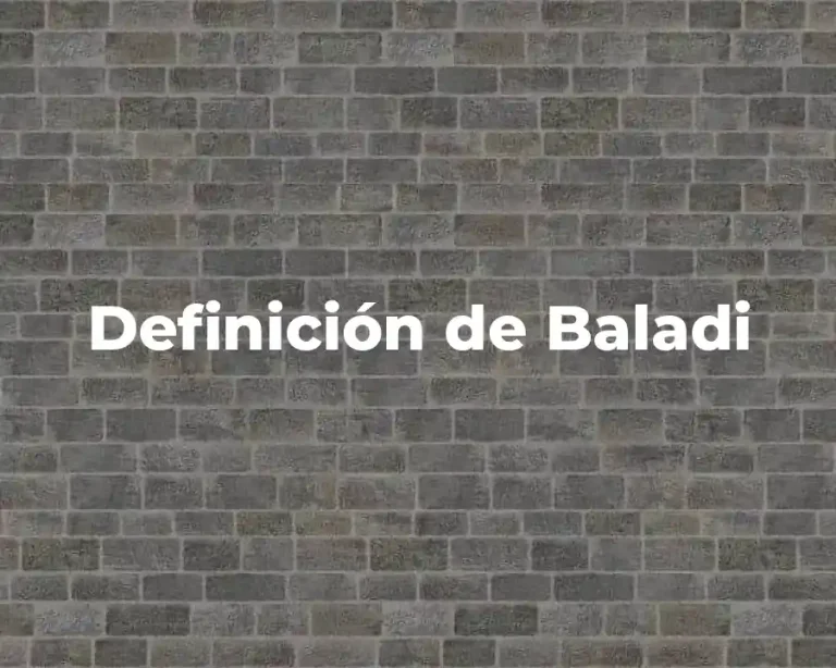 Definición de Baladi